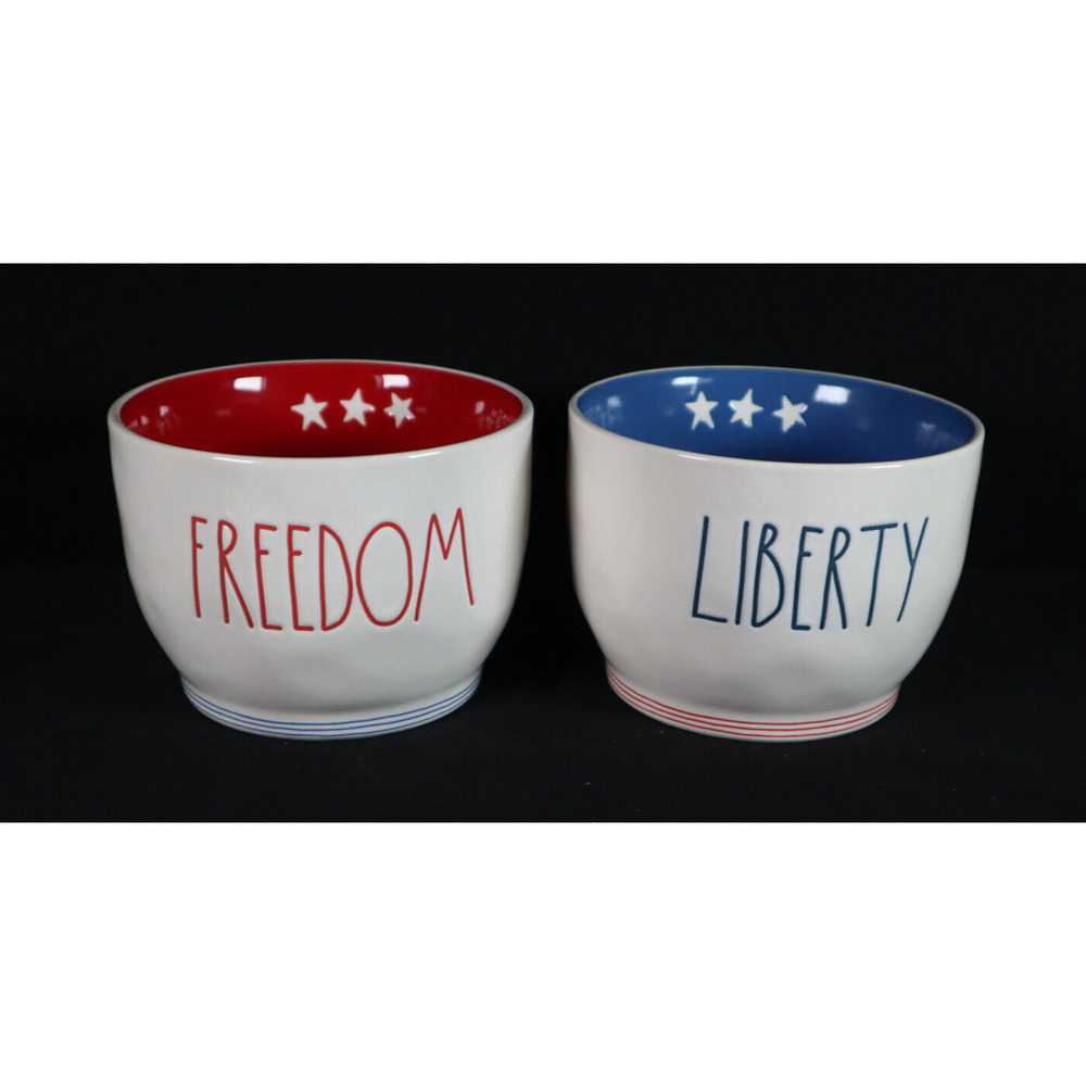 Rae Dunn FREEDOM & LIBERTY Ice Cream Bowls